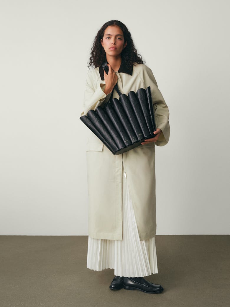 Oversize Shell Bag “black lizard”