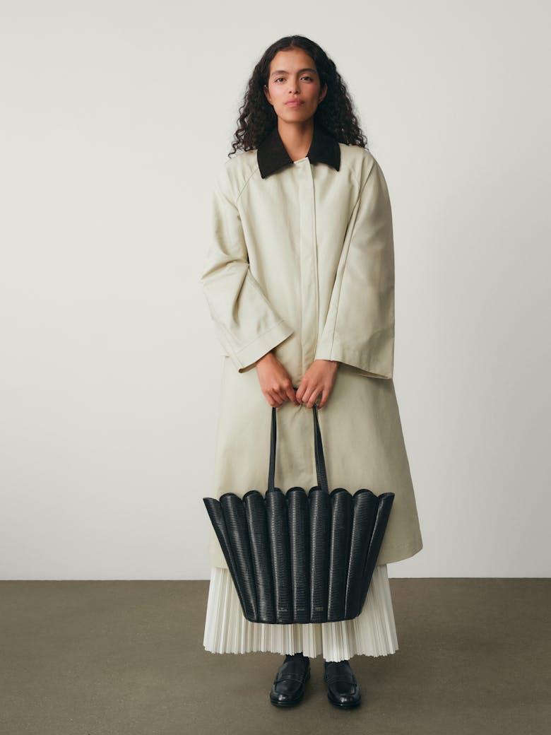 Oversize Shell Bag “black lizard”