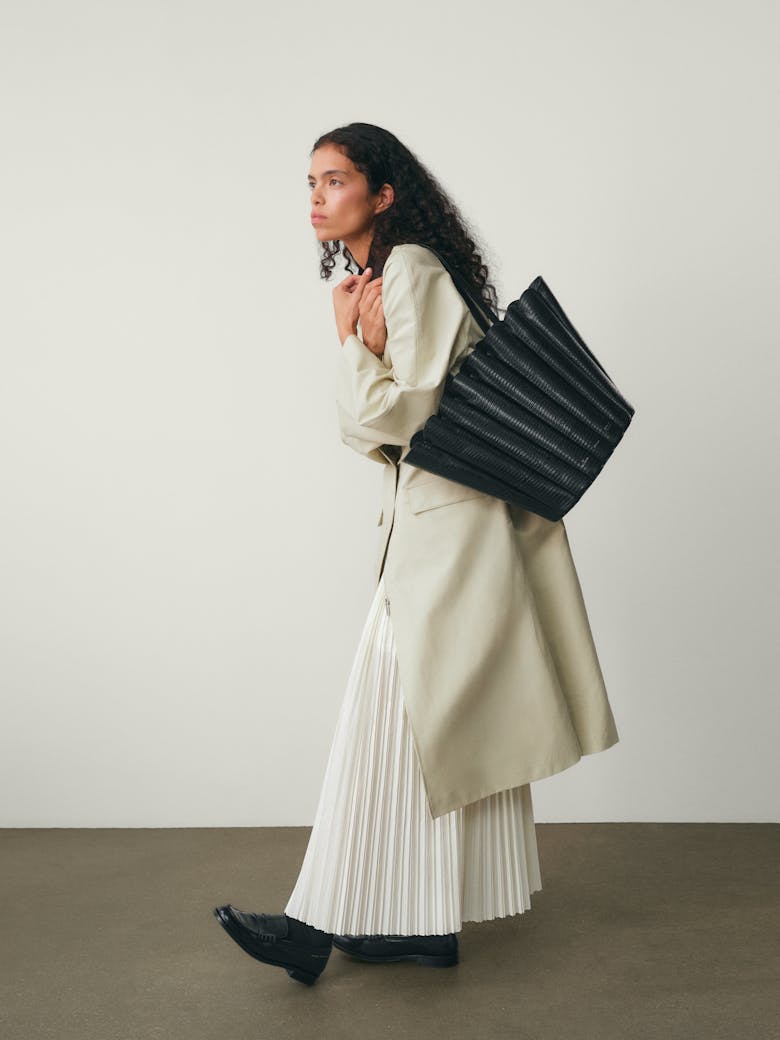 Oversize Shell Bag “black lizard”