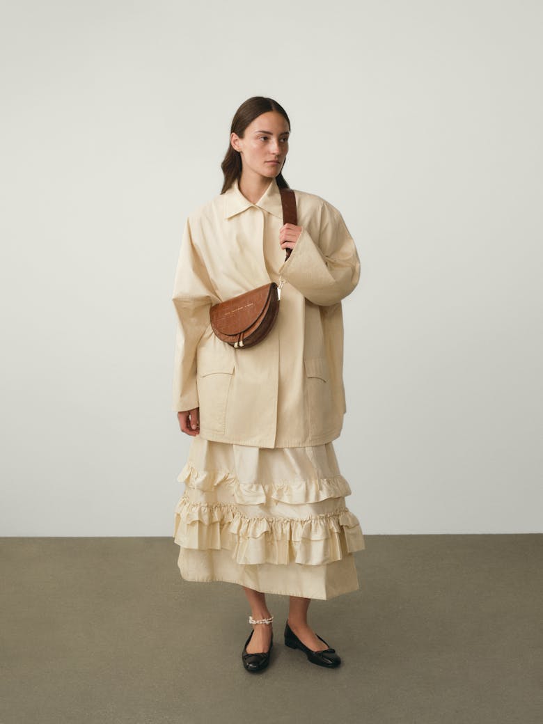 Saddle Bag “glossy caramel crocodile”