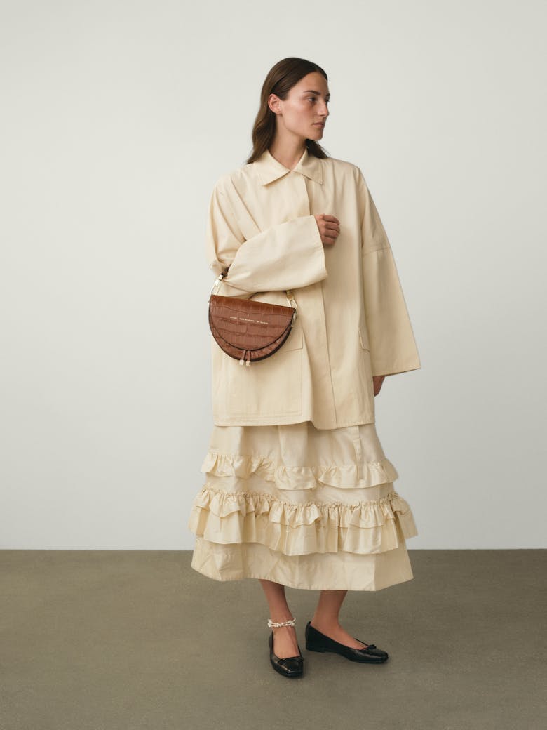 Saddle Bag “glossy caramel crocodile”