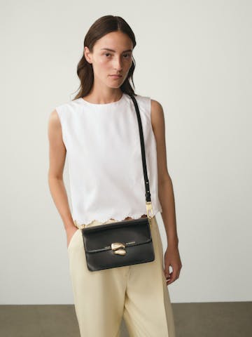 Long Strap “Vintage” Gold “glossy black”