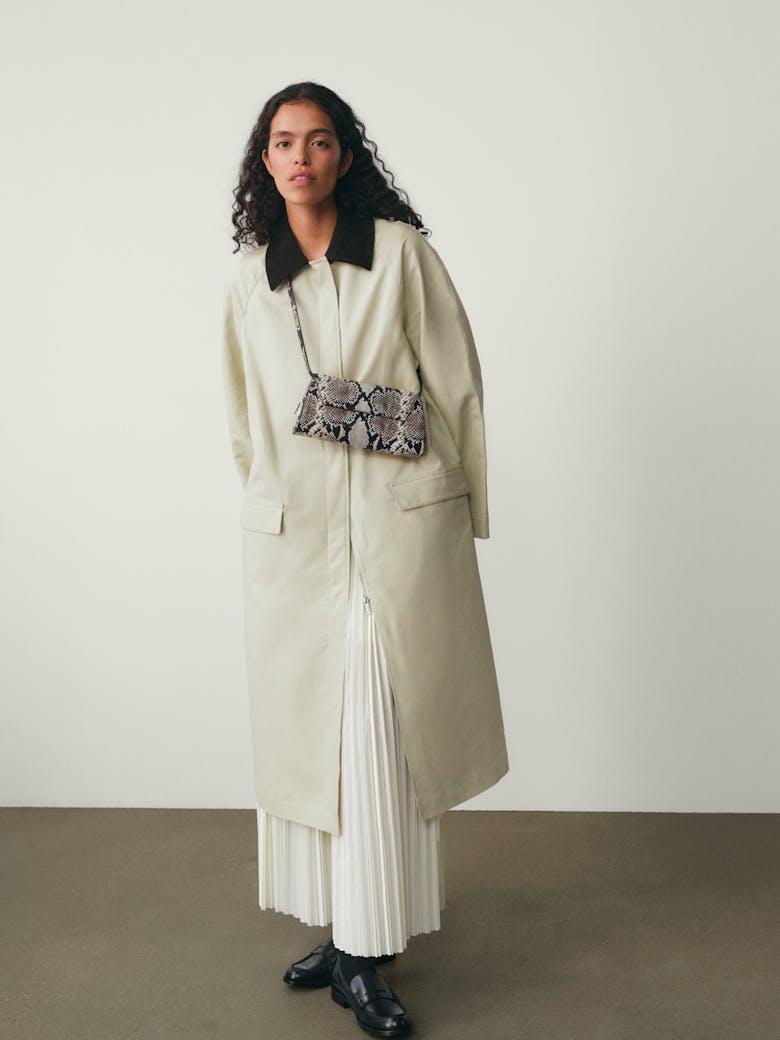 Small Envelope Clutch “black and white python”