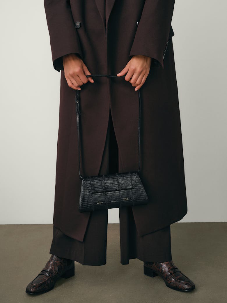 Small Envelope Clutch “black lizard”