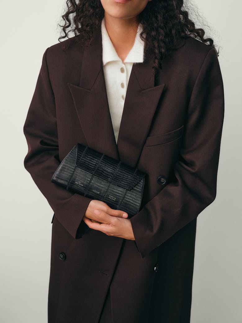 Small Envelope Clutch “black lizard”