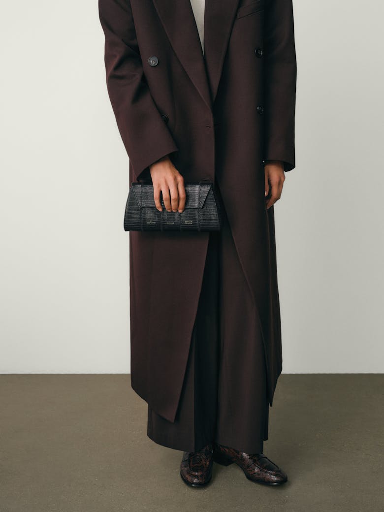 Small Envelope Clutch “black lizard”