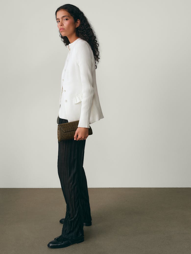 Small Envelope Clutch “olive crocodile”