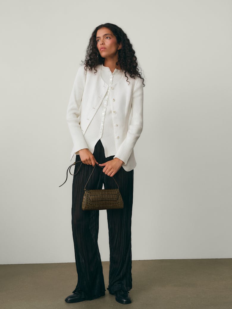 Small Envelope Clutch “olive crocodile”