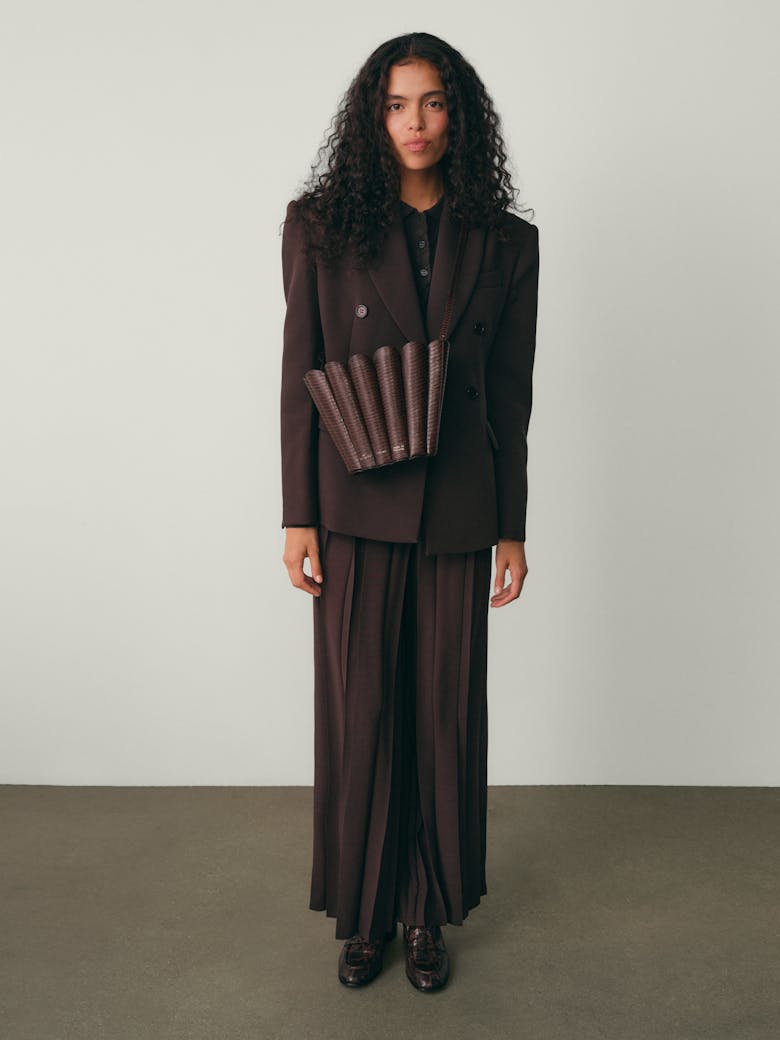 Small Shell Bag “brown lizard”