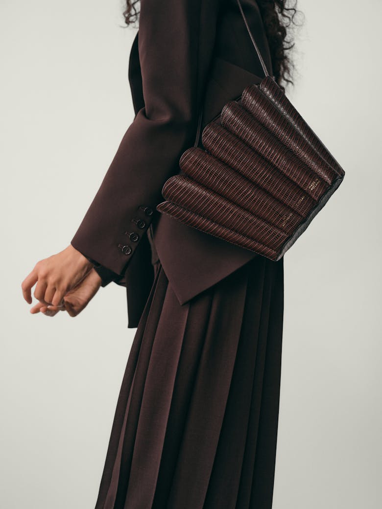 Small Shell Bag “brown lizard”