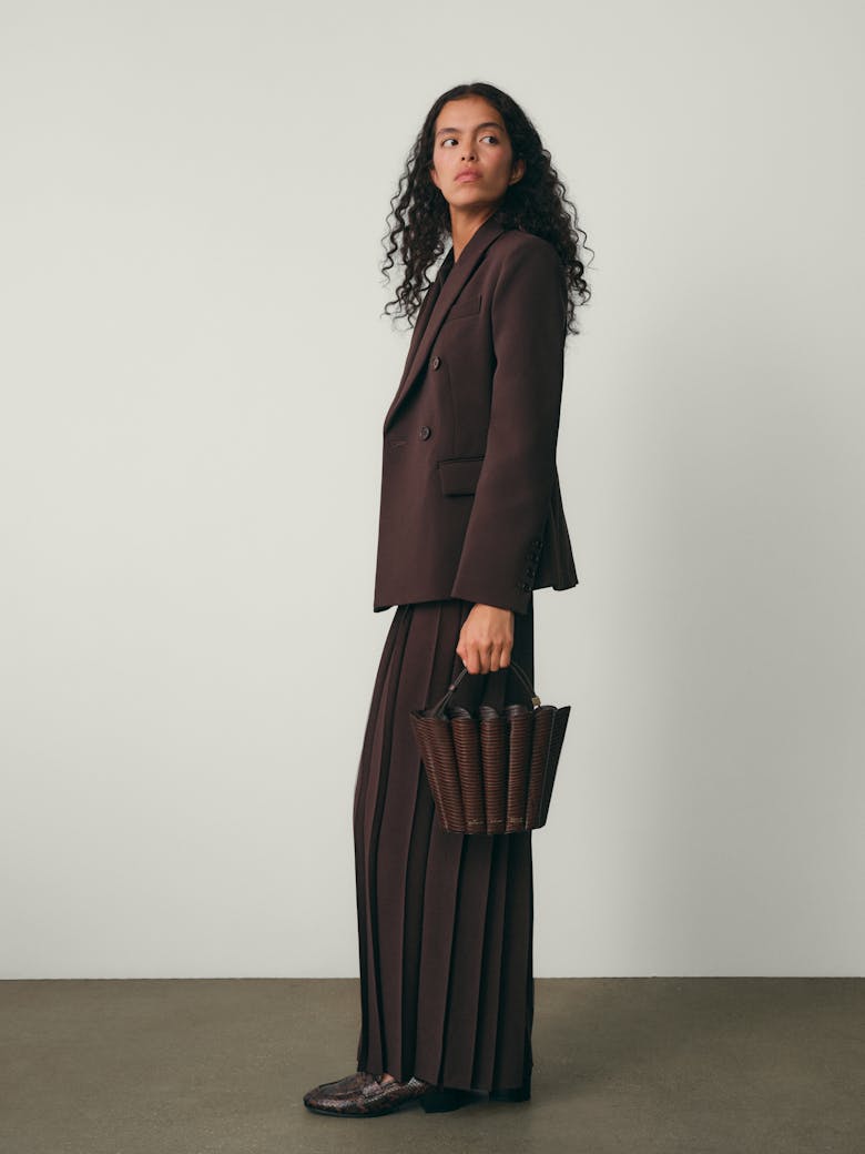 Small Shell Bag “brown lizard”