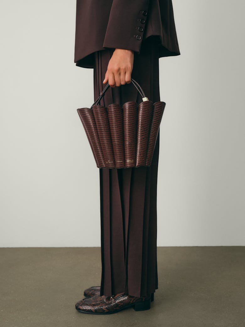 Small Shell Bag “brown lizard”