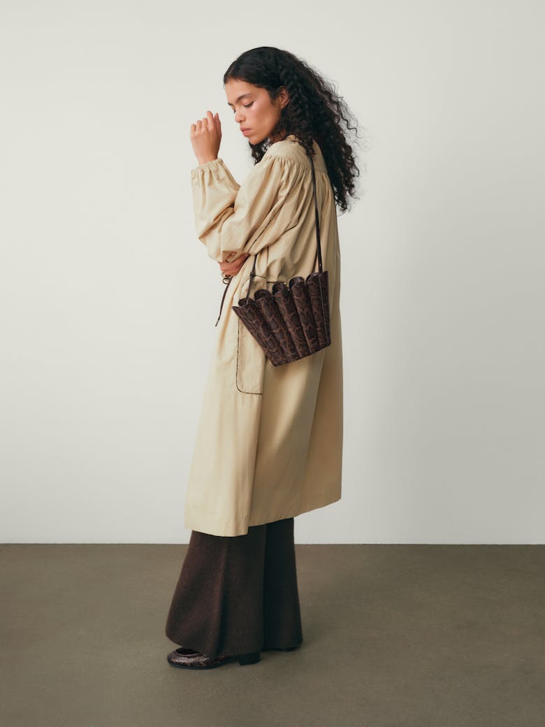 Small Shell Bag “brown python”