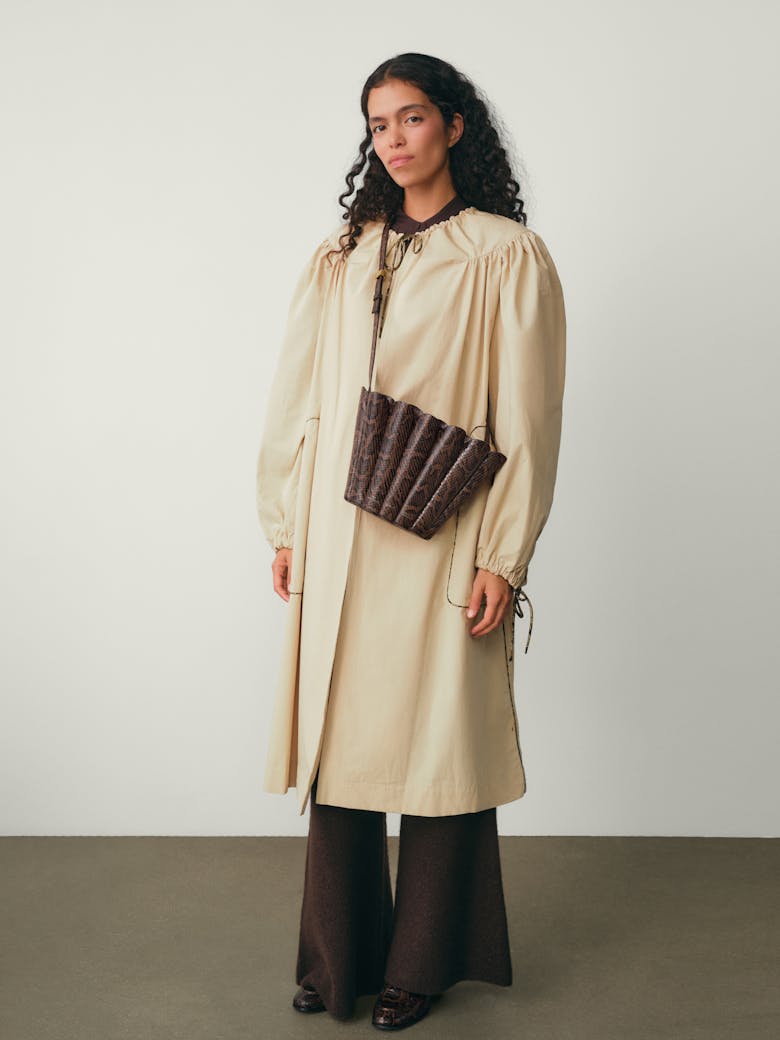 Small Shell Bag “brown python”