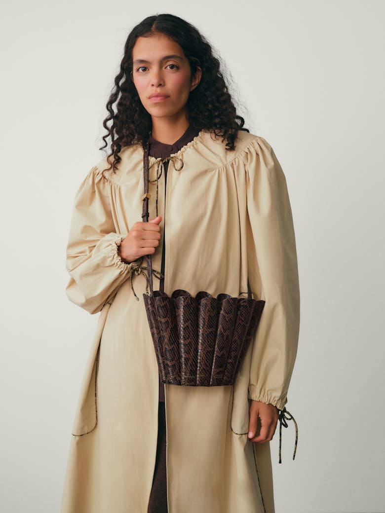Small Shell Bag “brown python”