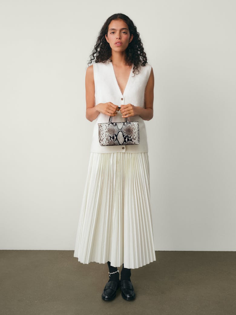 Small Tote Bag “black and white python”