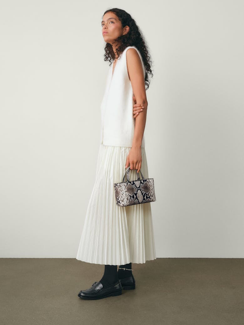 Small Tote Bag “black and white python”