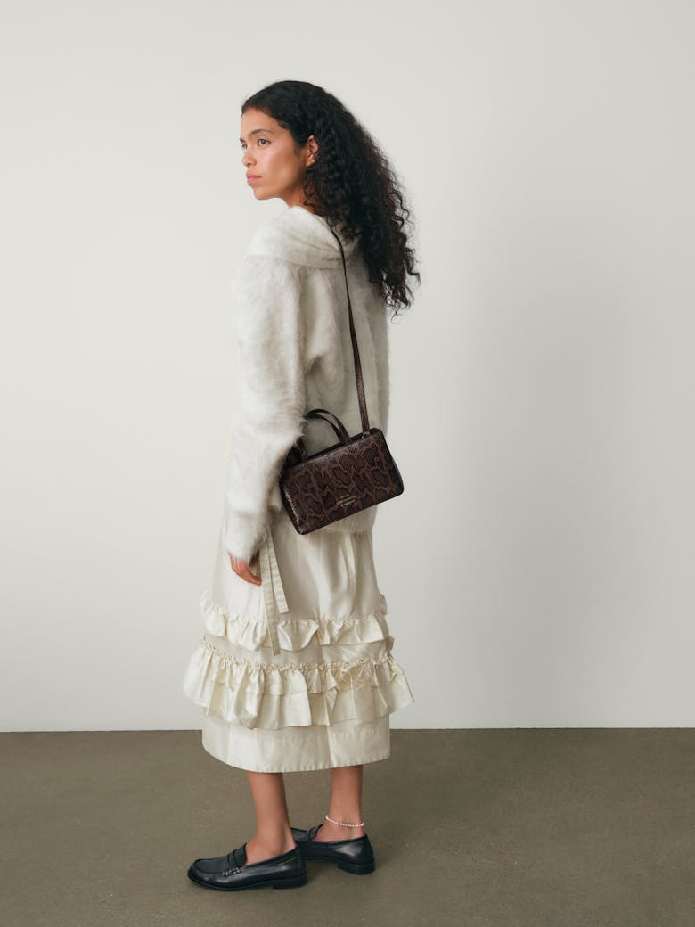 Small Tote Bag “brown python”