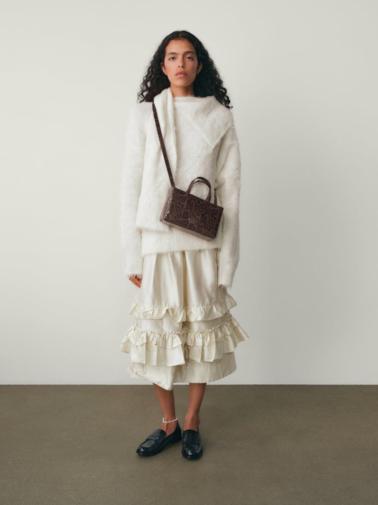 Small Tote Bag “brown python”