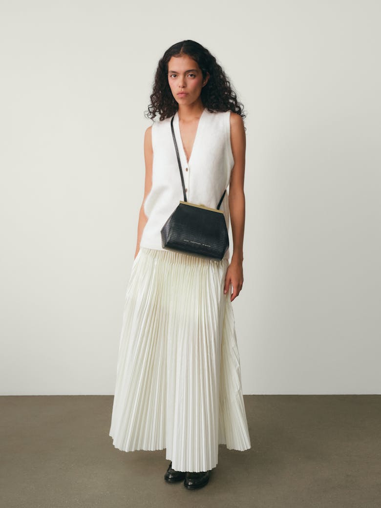 Tall “Vintage” Frame Bag “black lizard”