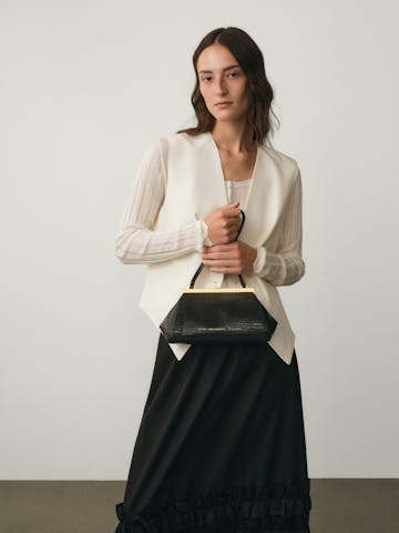 “Vintage” Frame Bag “black lizard”