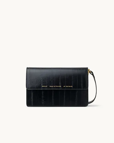 Medium Shoulder Bag “black eel”