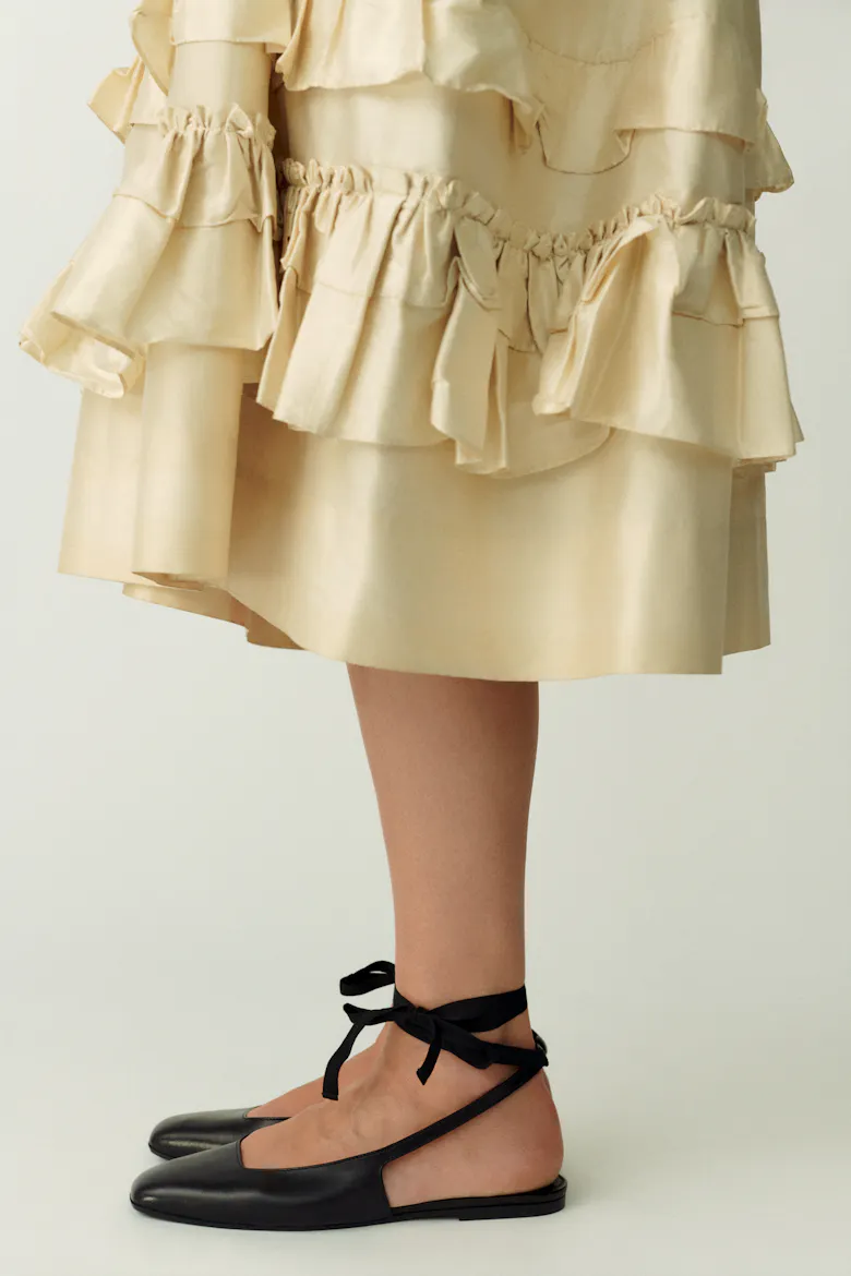 Slingback Flat with Ribbon