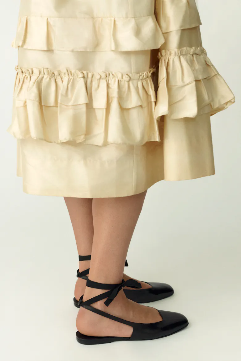 Slingback Flat with Ribbon