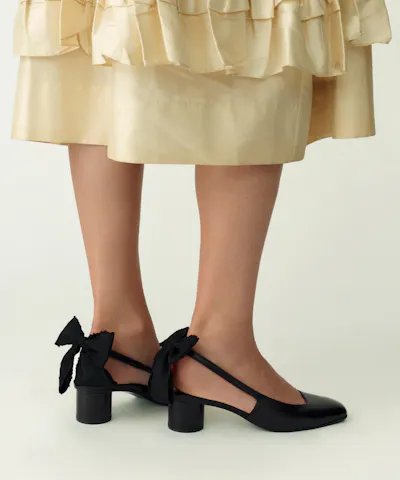 Slingback Heel with Bow