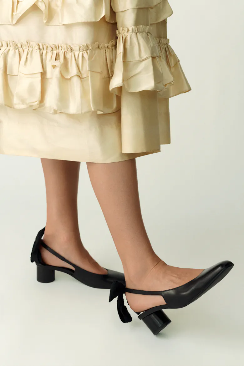 Slingback Heel with Bow