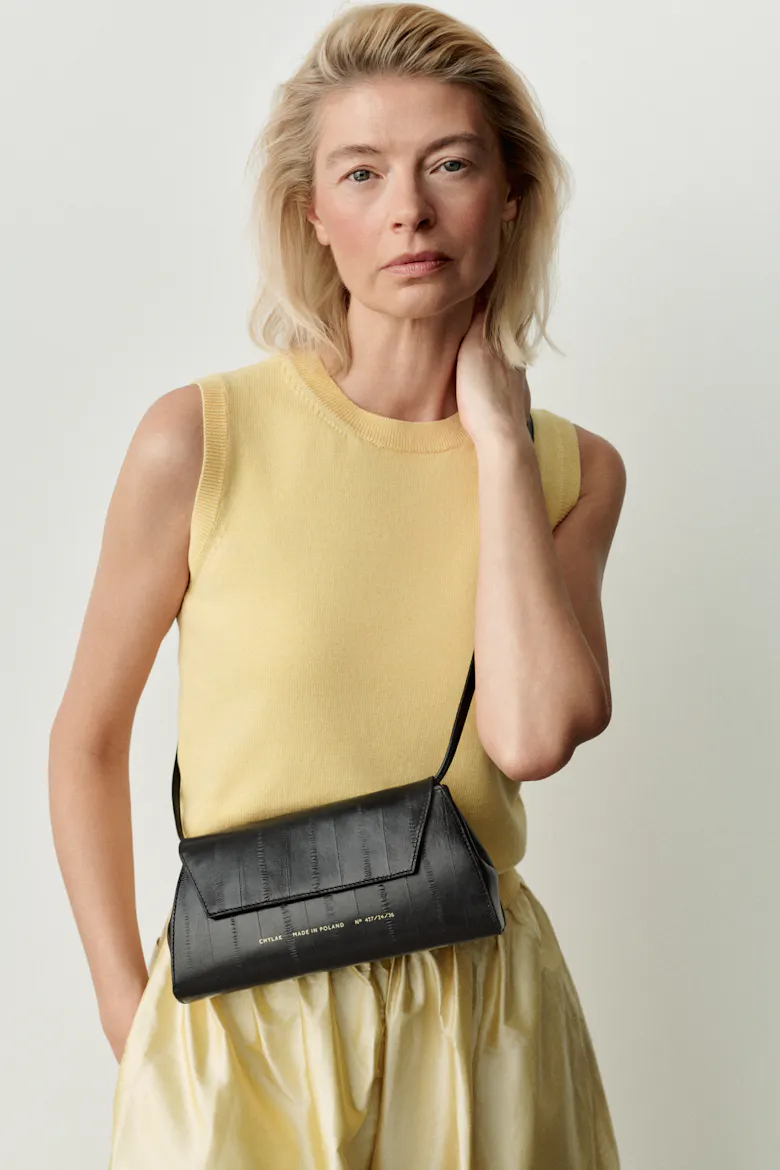 Small Envelope Clutch “black eel”