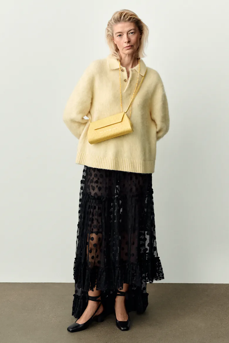 Small Envelope Clutch Milky Amber