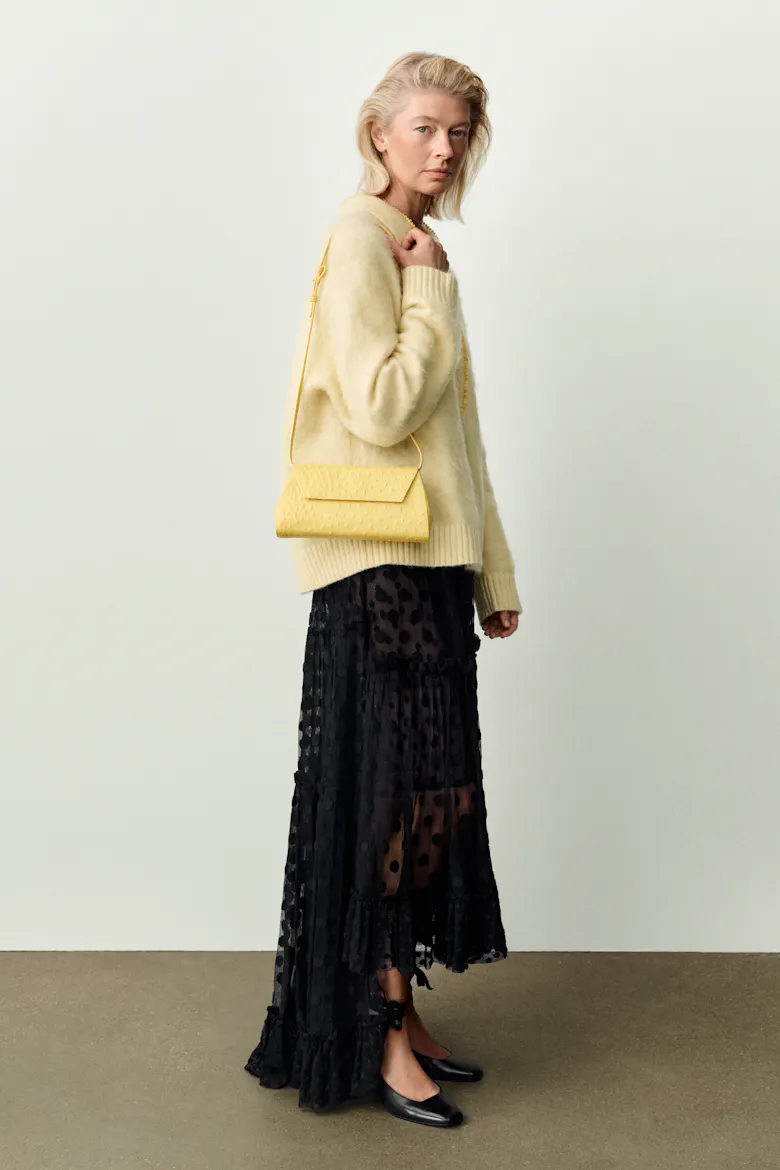 Small Envelope Clutch Milky Amber