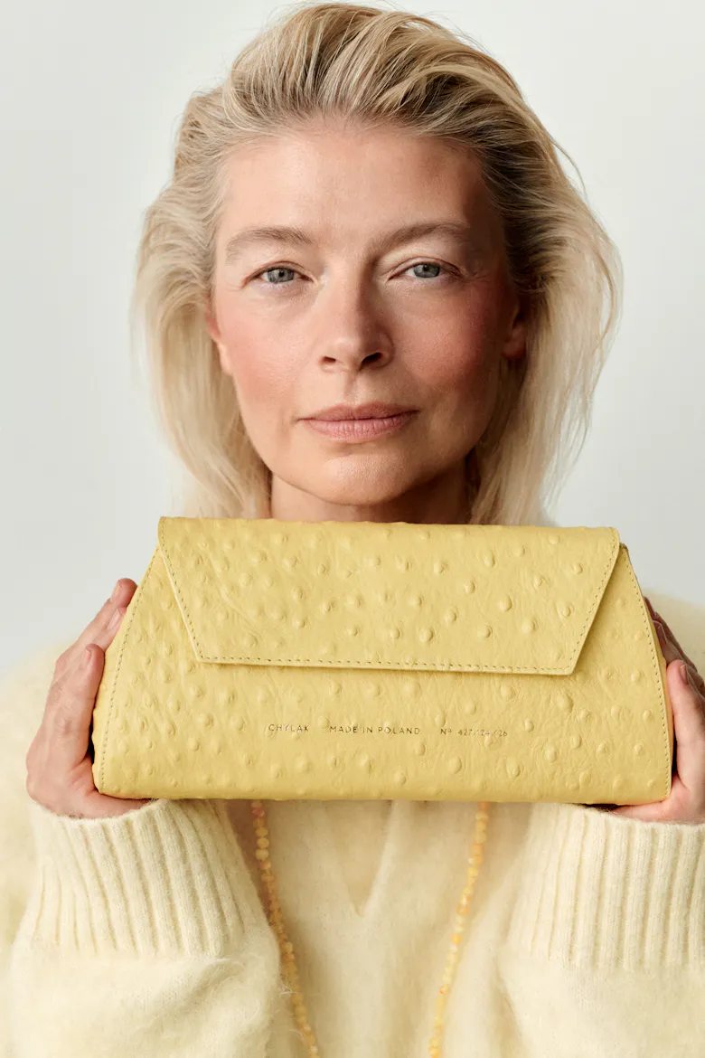 Small Envelope Clutch Milky Amber