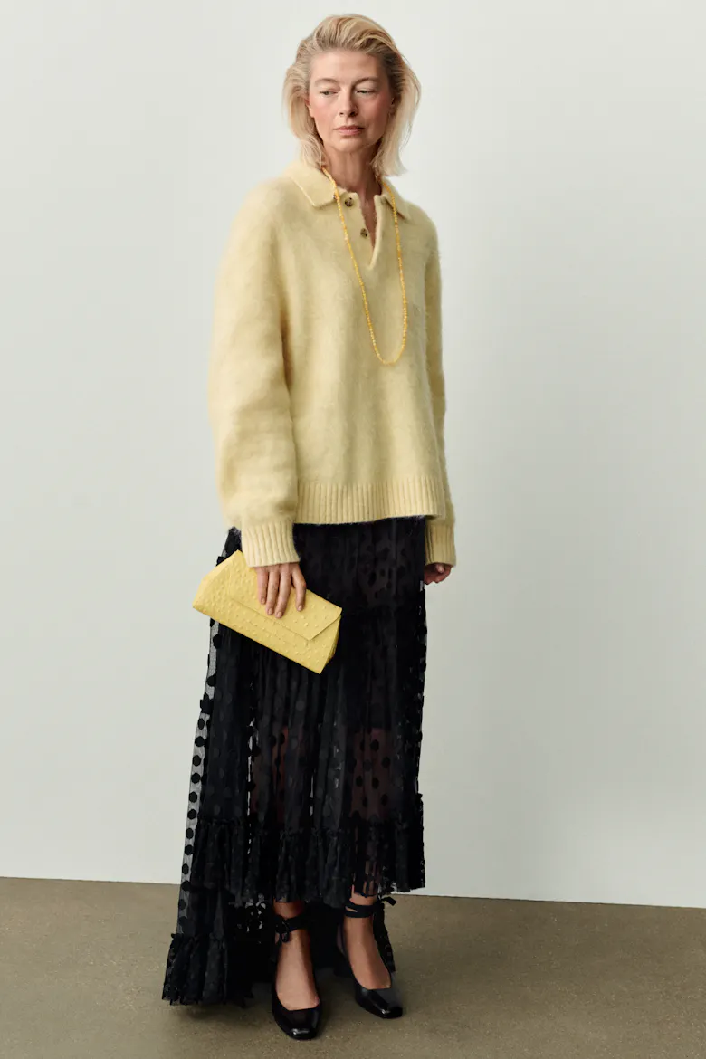 Small Envelope Clutch Milky Amber
