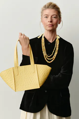 Small Structural Tote Bag Milky Amber