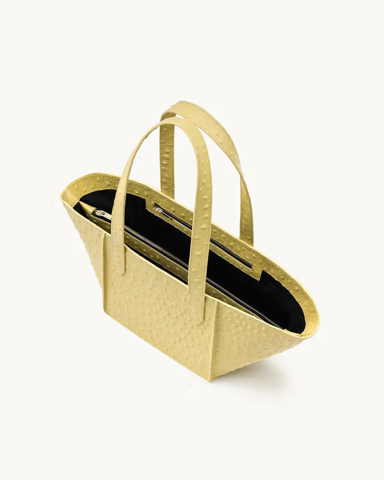 Small Structural Tote Bag Milky Amber