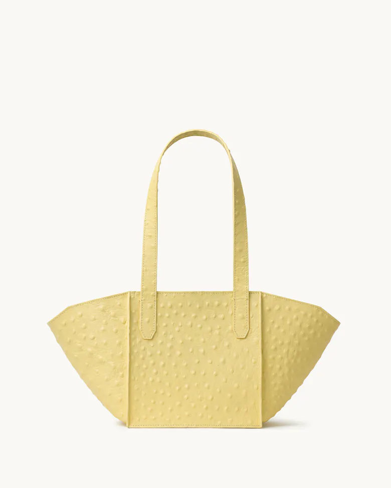 Small Structural Tote Bag Milky Amber