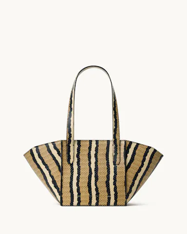 Small Structural Tote Bag “striped python”