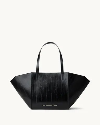 Structural Tote Bag “black eel”