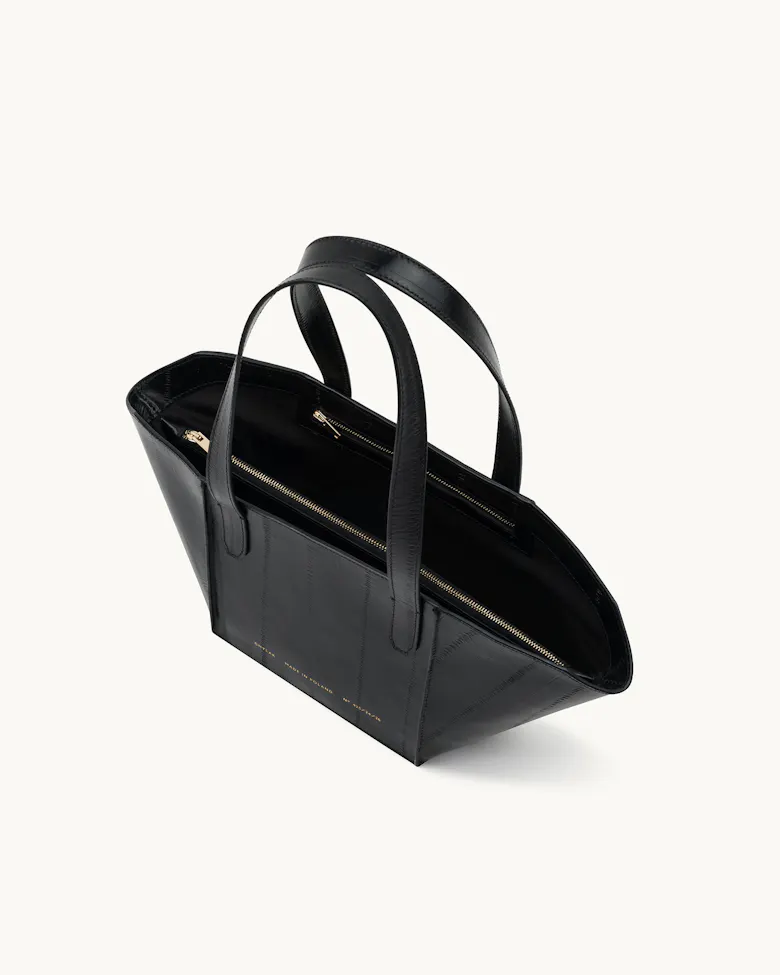 Structural Tote Bag “black eel”