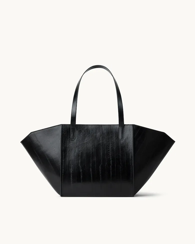 Structural Tote Bag “black eel”