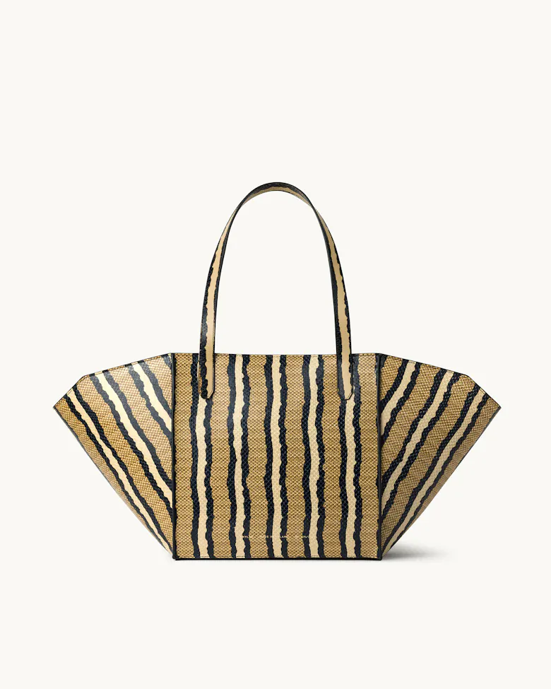 Structural Tote Bag “striped python”