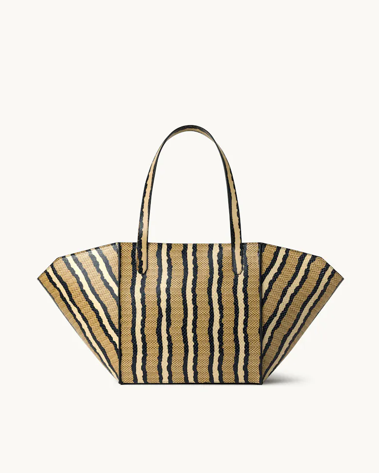 Structural Tote Bag “striped python”