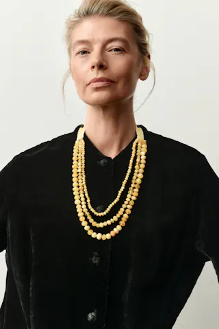 Triple Amber Necklace 
