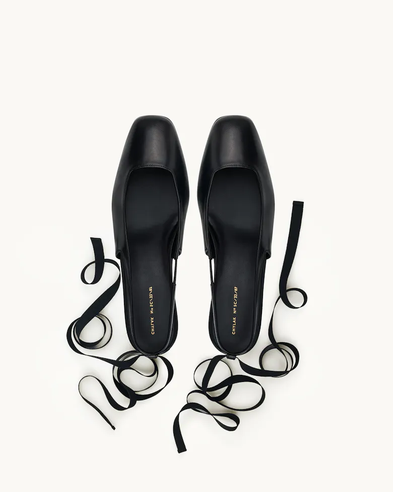Slingback Flat with Ribbon