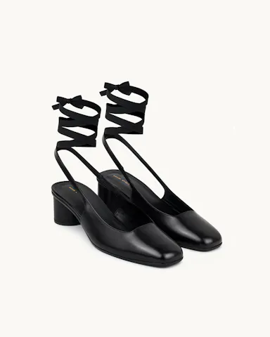 Slingback Heel with Ribbon