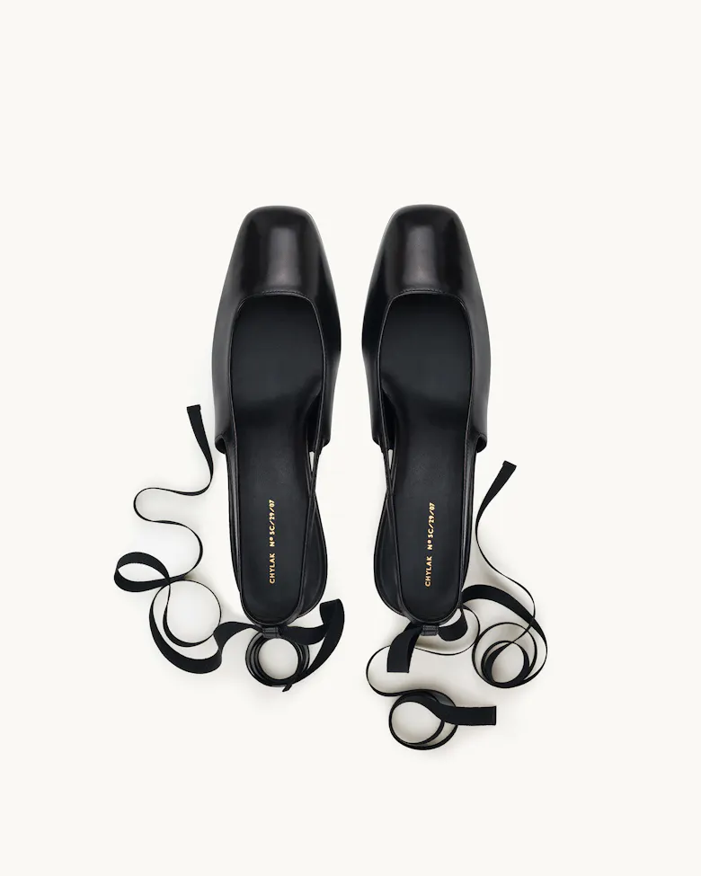 Slingback Heel with Ribbon