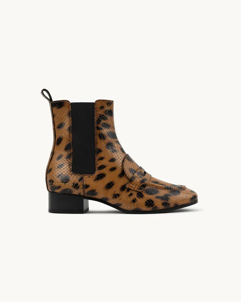 Loafer Booties “lynx”