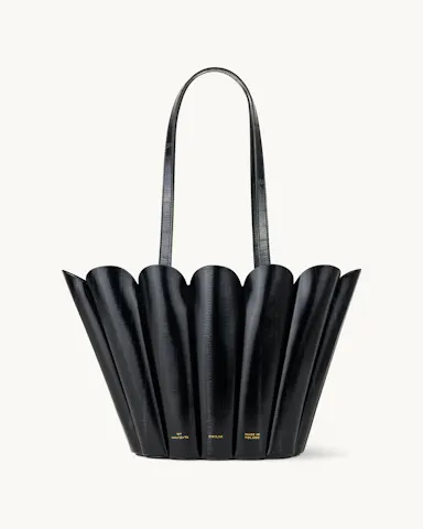 Shoulder Shell Bag “black eel”